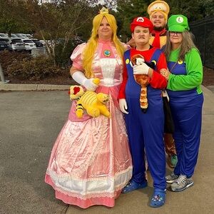 Princess peach cosplay 3x-4x corset back Halloween costume